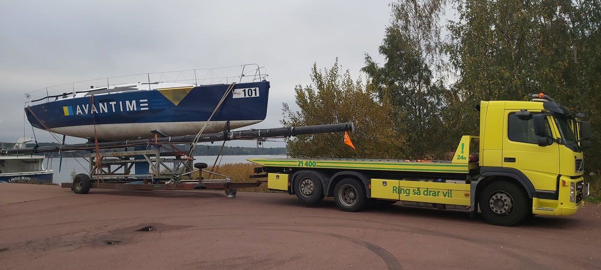 Boat winter storage in Aaland islands